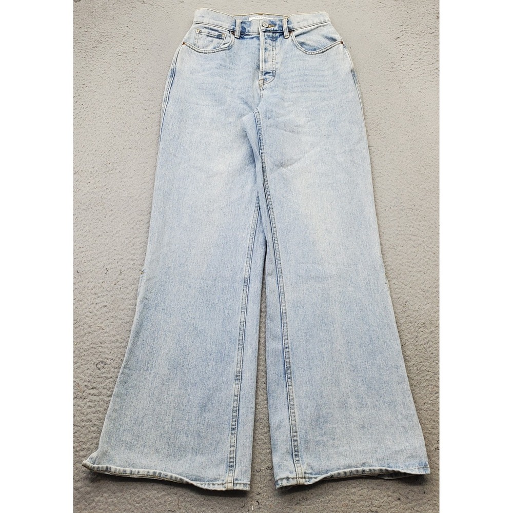 PacSun Kid Club Jeans Womens 26 Blue Denim Light Wash High Waisted Button Fly